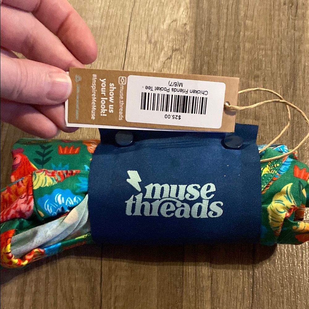 Muse Threads Colorful Pocket Tee - Picture 2 of 2